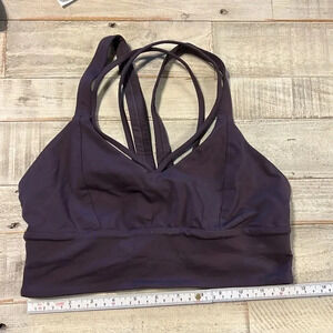 Lululemon Pushing Limits women’s sports bra 6 light support strappy back stretch